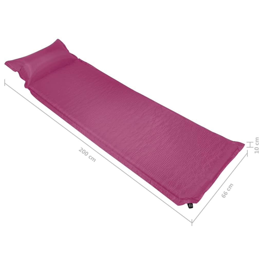 Inflatable Air Mattress with Pillow 66x200 cm Pink